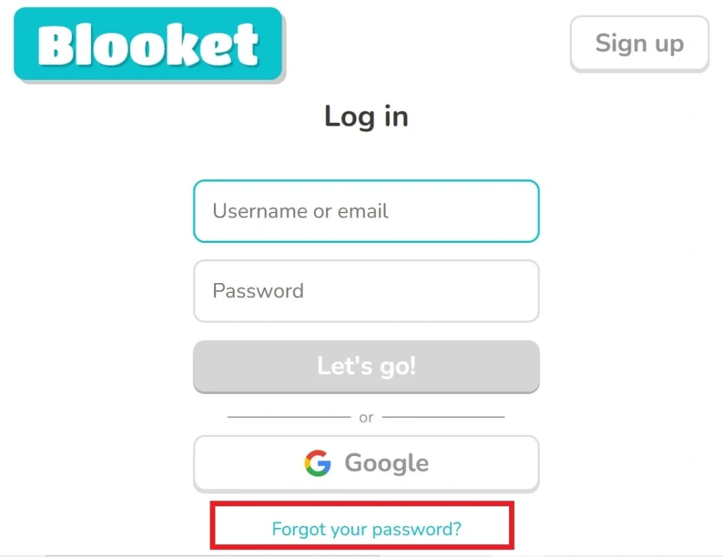 Blooket Login Password