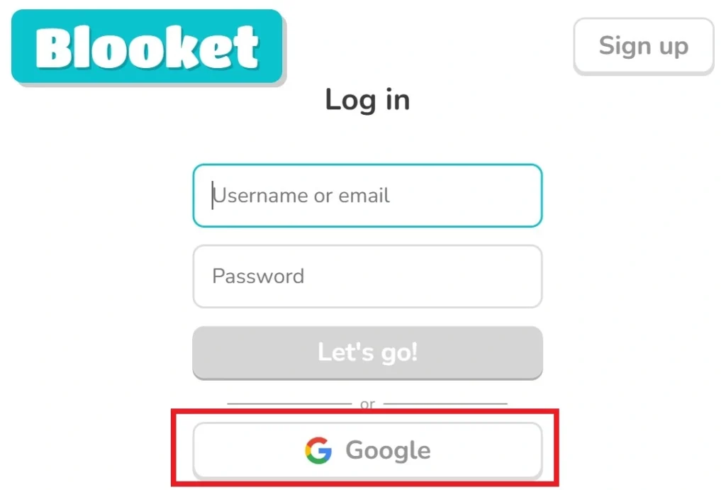 Blooket Login with Google Account